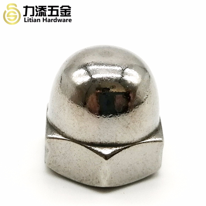 The first class DIN1587 polished M3-M12 stainless steel hex cap nut