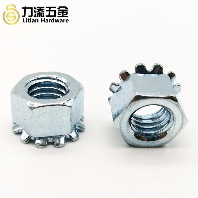 The first class carbon steel zinc plated M3-M12 Keps Nut for communications