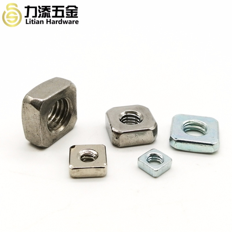 High quality colorful zinc plated carbon steel M3-M12 sqaure nut