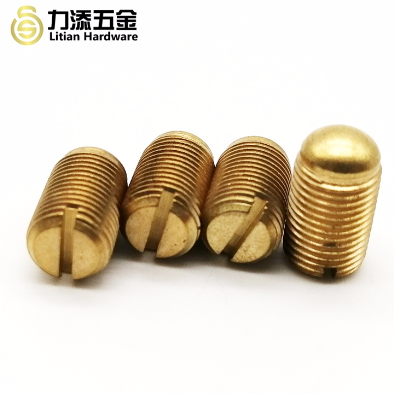 M3-M12 brass ball point slotted set screw