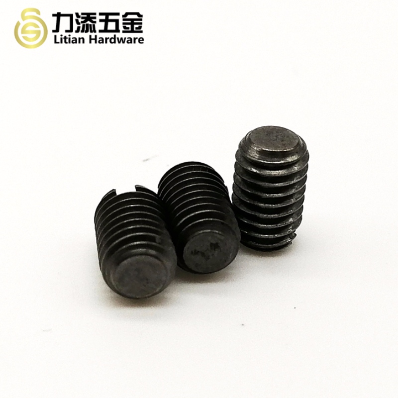 Natural color carbon steel M3-M12 slotted set screw