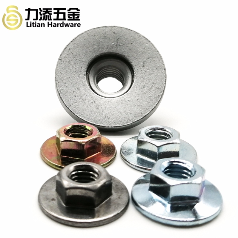 Non standard different sizes steel flange nut