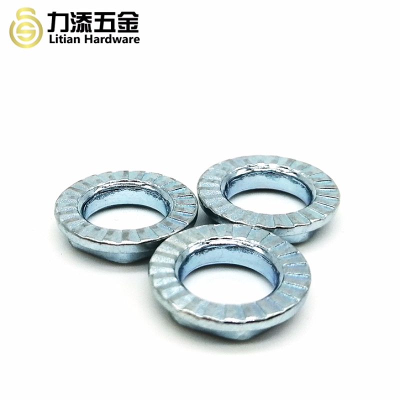 Zinc plated carbon steel M3-M12 round based hex flange nut