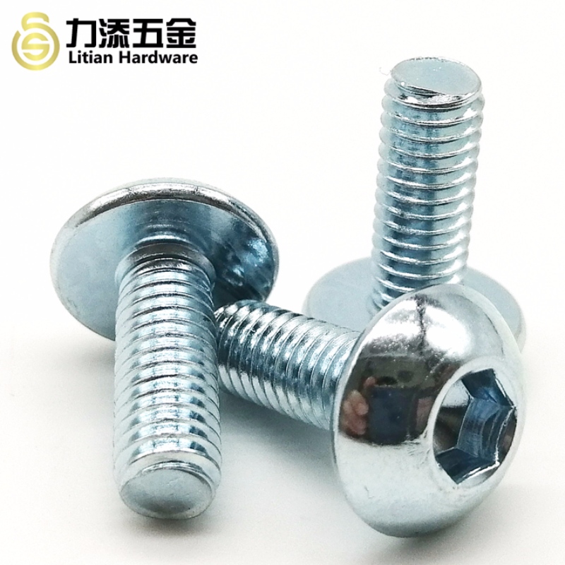 Customized carbon steel zinc plated hex socket mashroom bolts