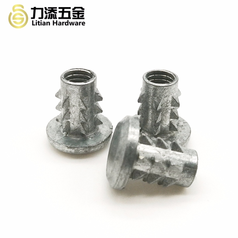 Natural color differ sizes thorn insert nut for furniture
