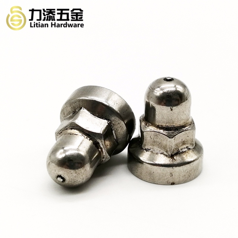 Non standard stainless steel weld cap nut for car